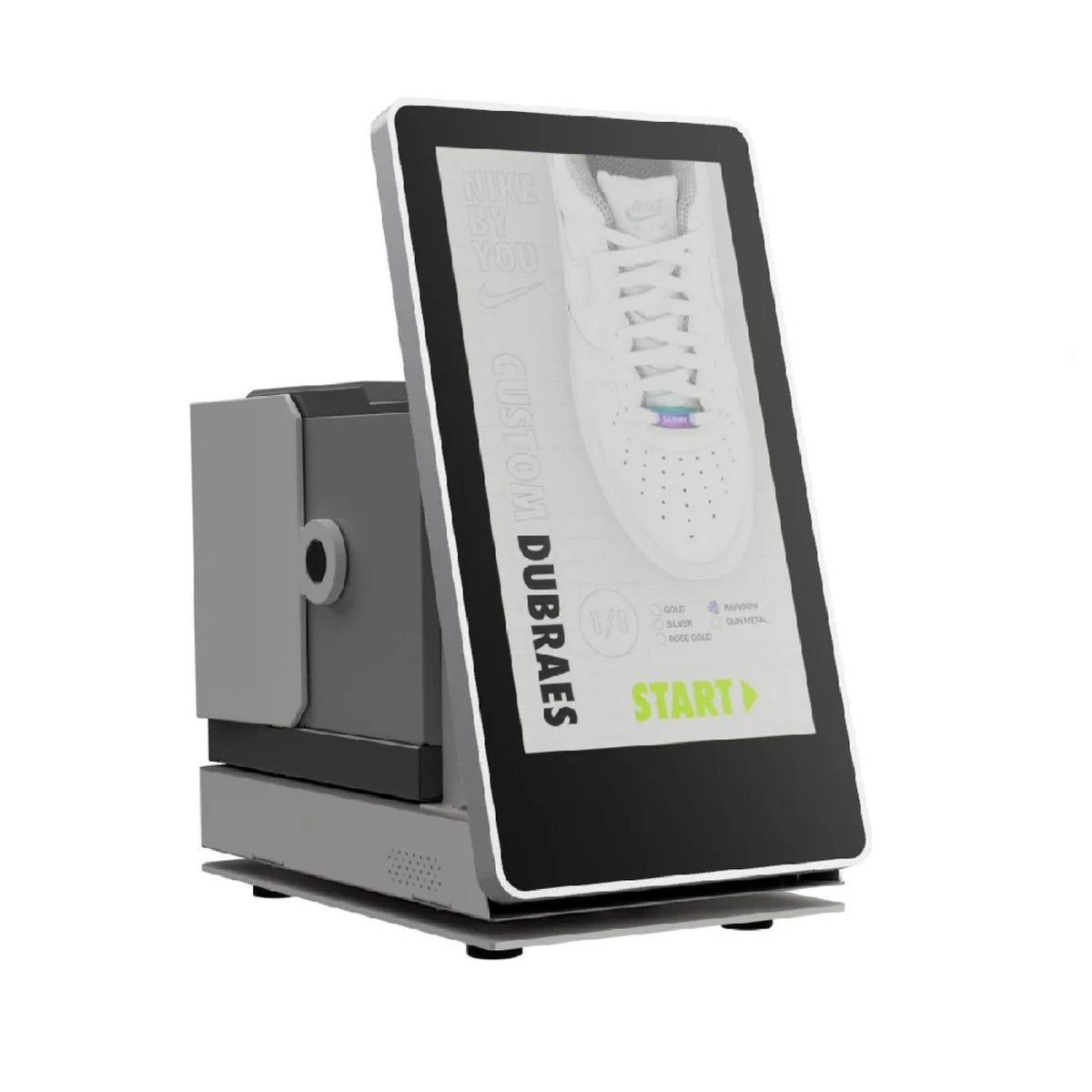 Dubrae Engraving Kiosk Sneaker Personalisation Tool Metaza Ltd