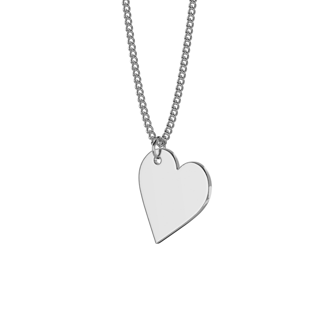 10x Premium Hanging Heart Pendant - Engravable Blank St.Steel
