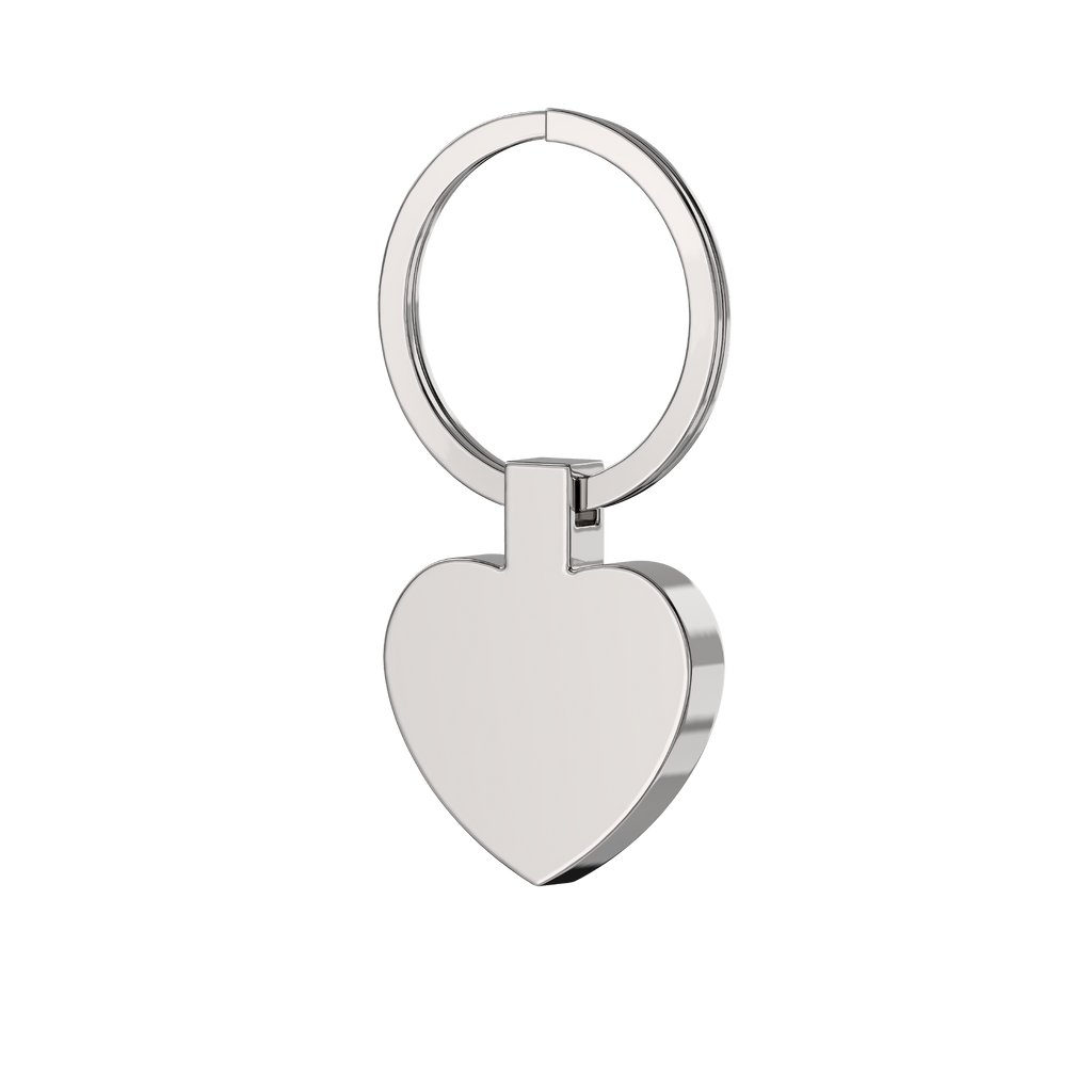 10x Premium Heart Keyring - Engravable Blank St.Steel