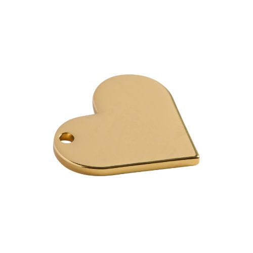 10x Milano Hanging Heart Pendant - Gold Titanium Plated