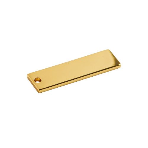 10x Milano Long Rectangle Pendant - Gold Titanium Plated