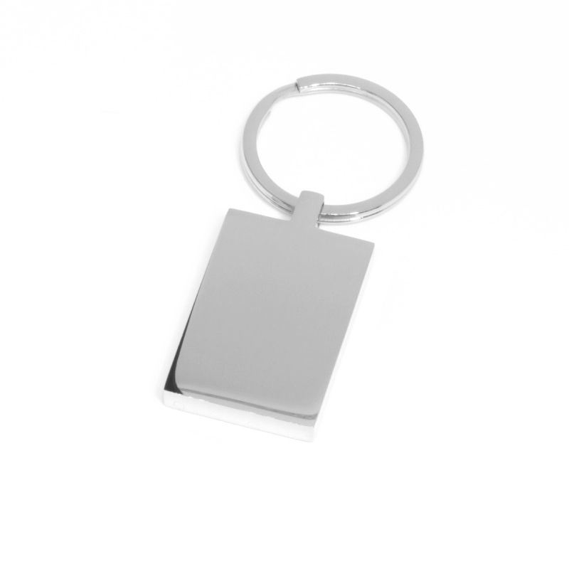10x Milano Rectangle - Plated Brass Keyring