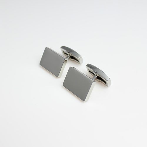 Rectangle Cufflinks - Engravable Blank St.Steel (pr)