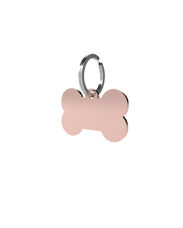 10x Small Bone Pet Tags - Rose Gold Plated St.Steel (BN29-RSGLD)