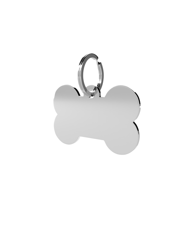 10x Large Bone Pet Tags - St.Steel (BN38-SIL)