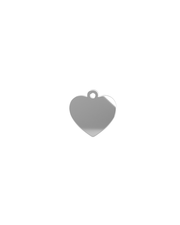 10x Heart Pet Tags - St.Steel (H24-SIL)