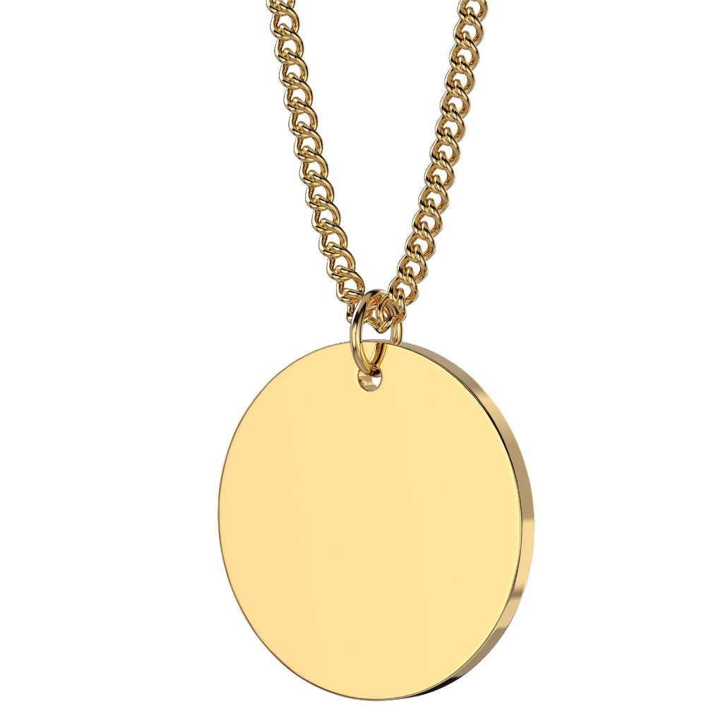 10x Premium Small Circle Pendant Gold Plated Engravable Blank St