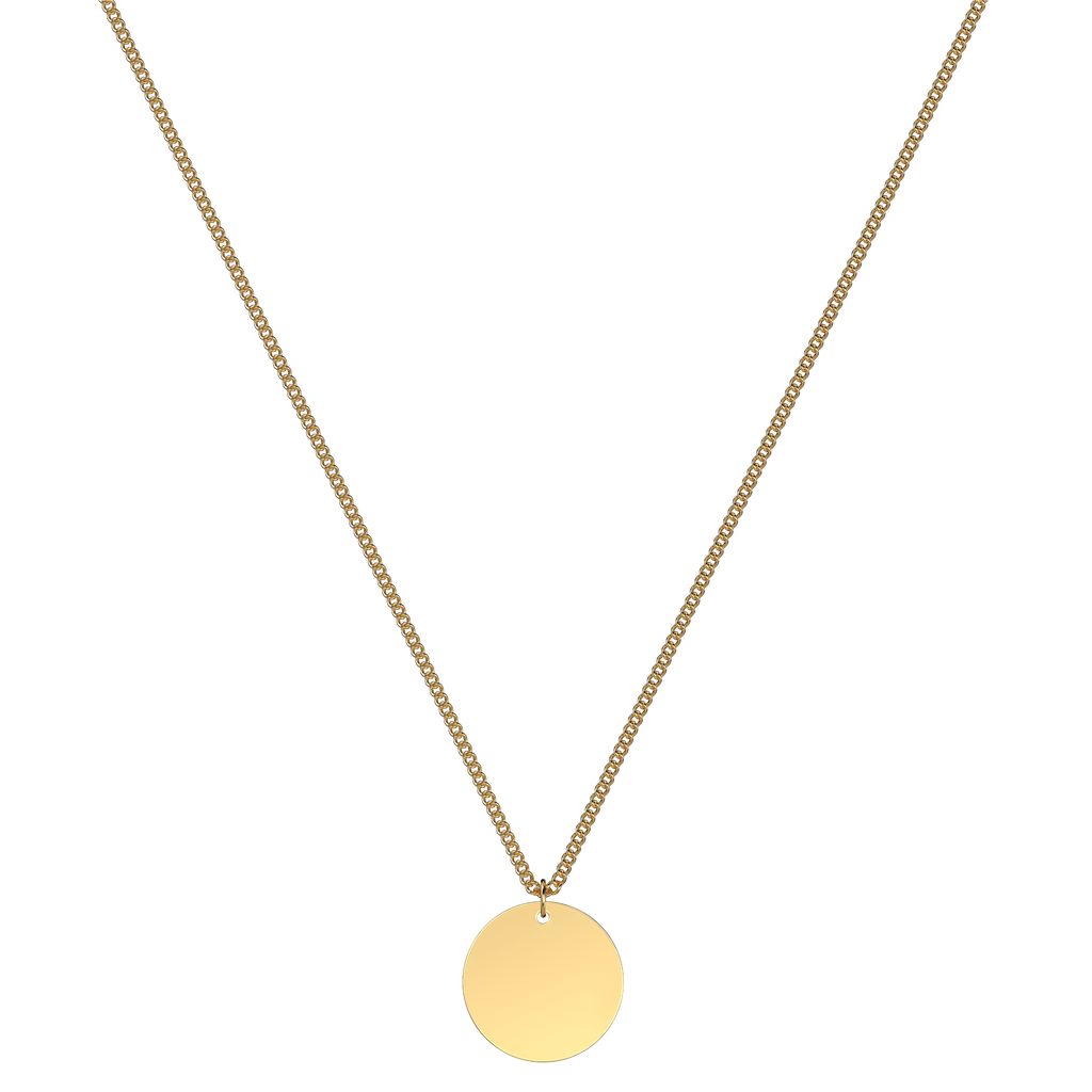 10x Premium Small Circle Pendant Gold Plated Engravable Blank St