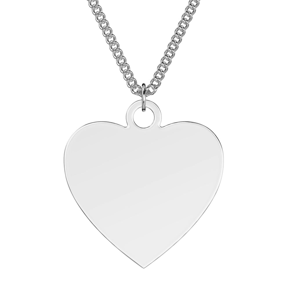 10x Premium Medium Heart Pendant - Engravable Blank St.Steel – Metaza Ltd