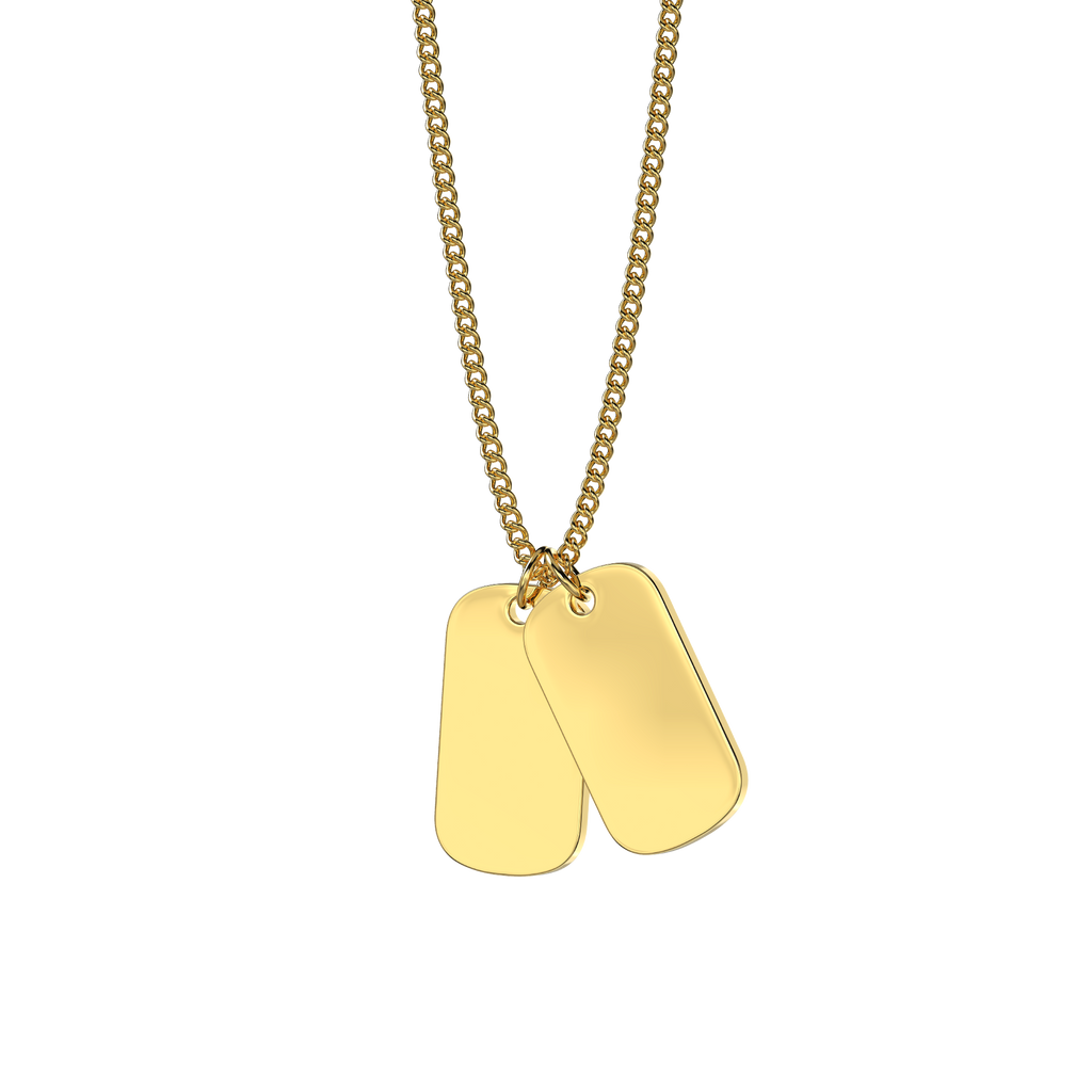 Gold id tags best sale
