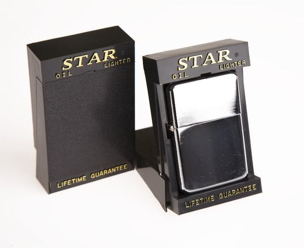 Standard Flip-Top Star Lighter - Wholesale Engravable Blank (plastic case) - 1pc