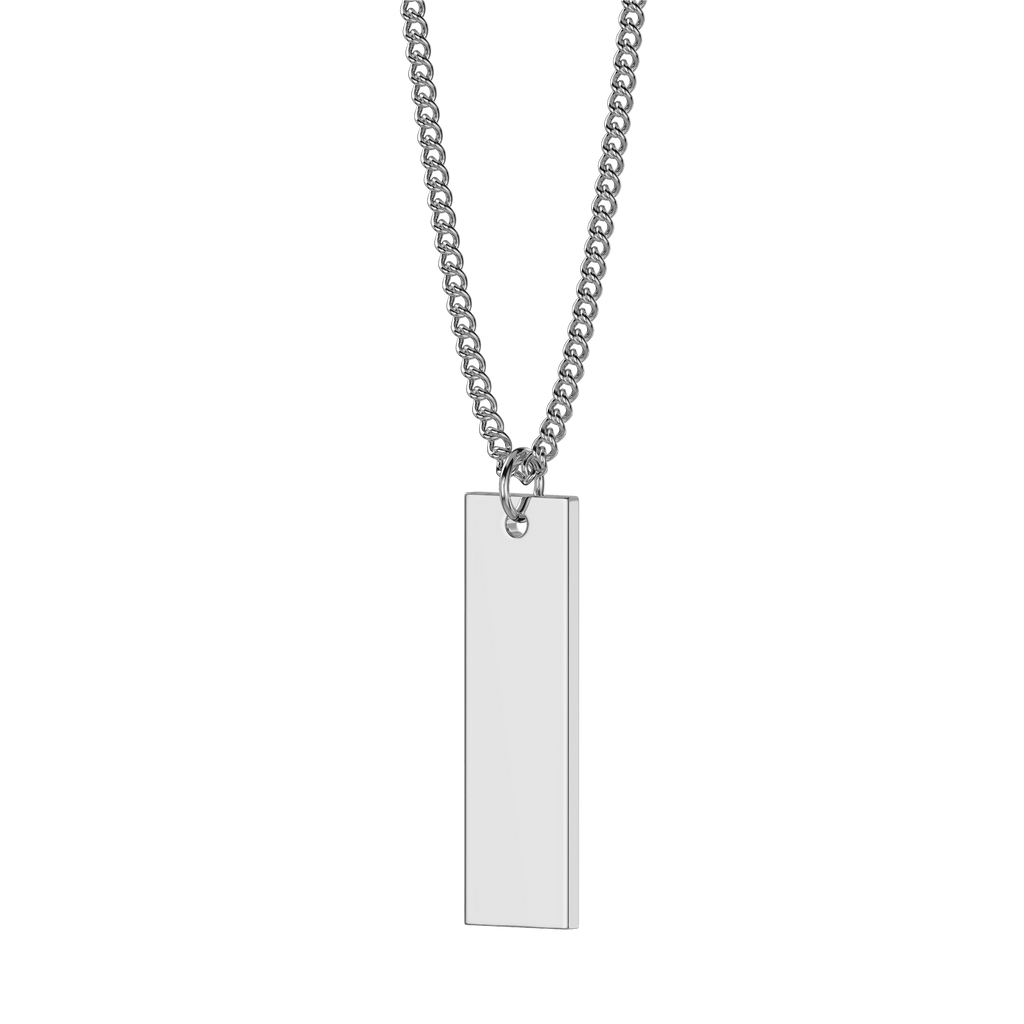 Long Retaangle 10x Premium Long Rectangle Pendant - Engravable Blank St.Steel – Metaza Ltd