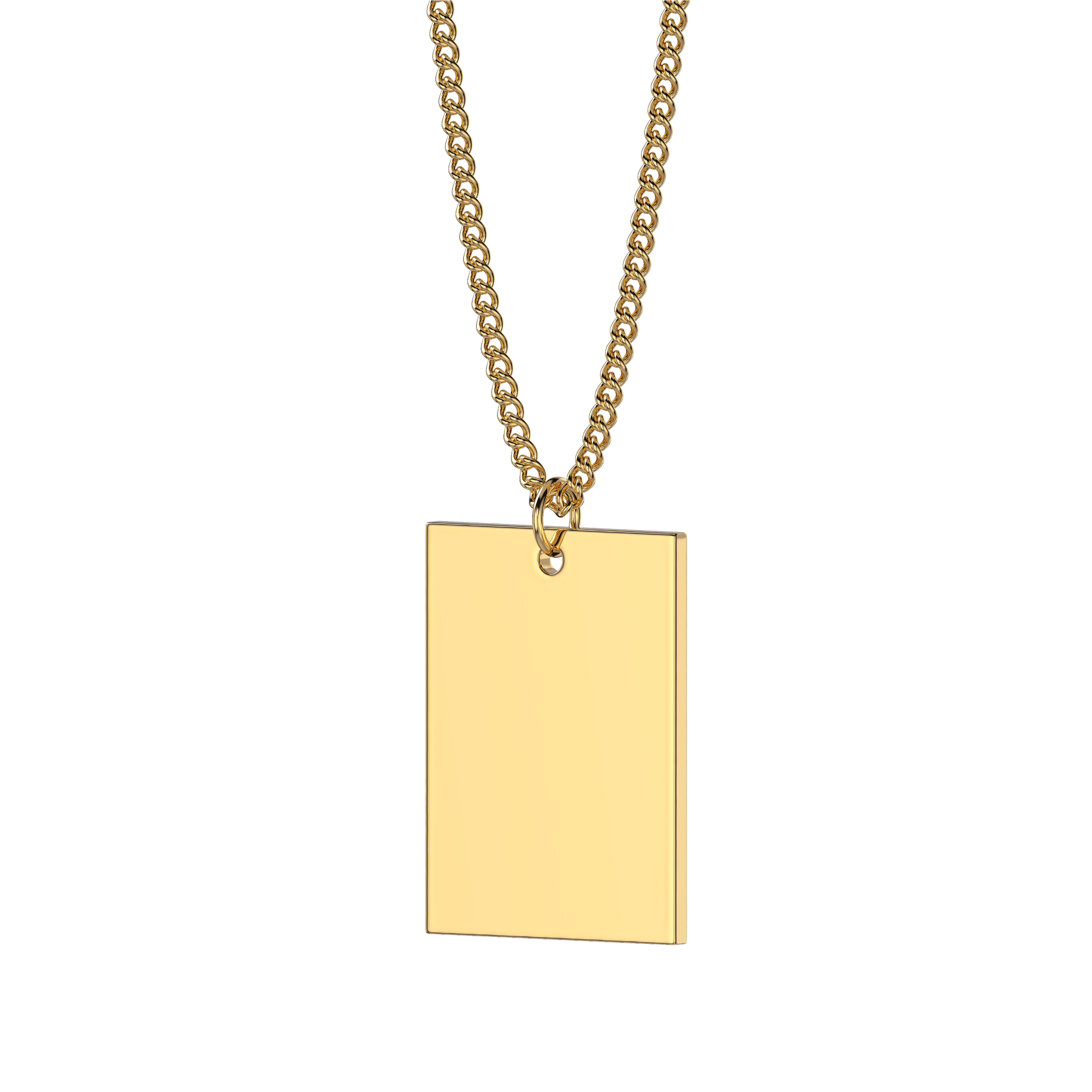 10x Premium Mini Rectangle Pendant - Gold Plated Engravable Blank St.S ...